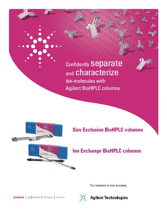 New Literature With HPLC Columns Specifically for Biochromatography from Crawford Scientific  